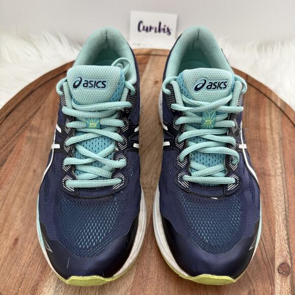 ASICS Running Shoes Womens Size 7 Navy Teal Gel DuoMax AHAR‎ Guidance Line T6A8N - Picture 3 of 16